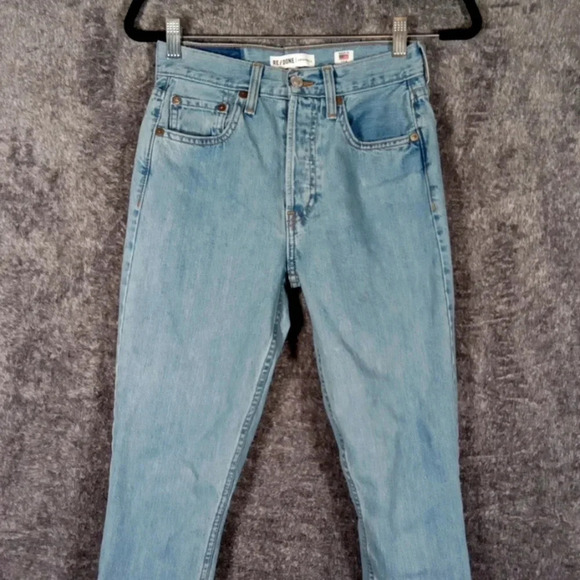 RE/ done made in USA button fly High rise women's jeans size 25 - Picture 2 of 11